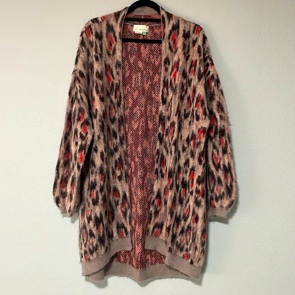 Zoey Leopard Cardigan by Anthropologie